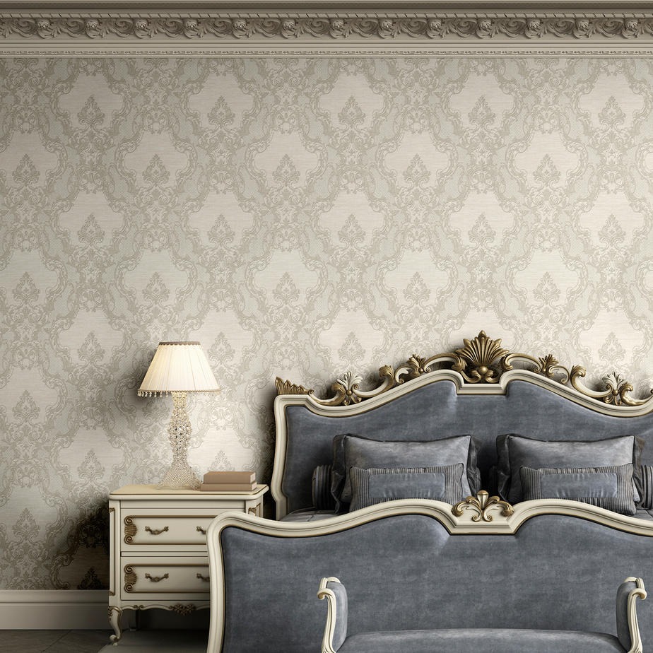 Subtle Accent wall Damask Wallpaper