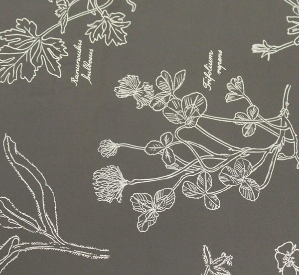 0110 Grey Floral Wallpaper