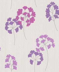 311716 Pink & Purple Floral Wallpaper