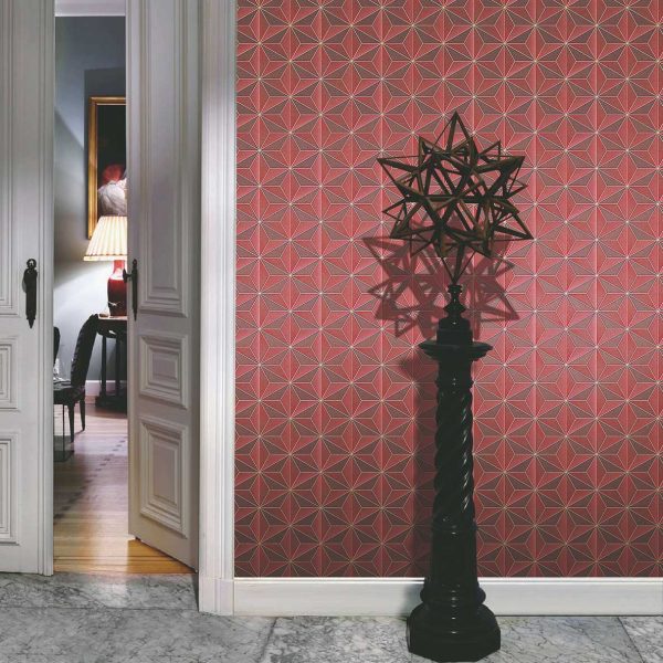 Maroon 3d wallpaper for room wall