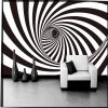 Trending abstract 3d tunnel wallpaper for house walls. Zebra animal print wallpaper.