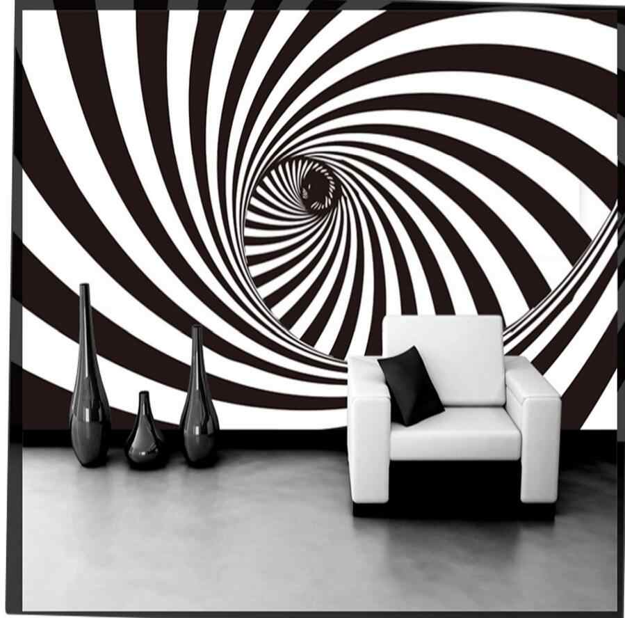 Abstract 3d optical illusion tunnel wallpaper for house walls