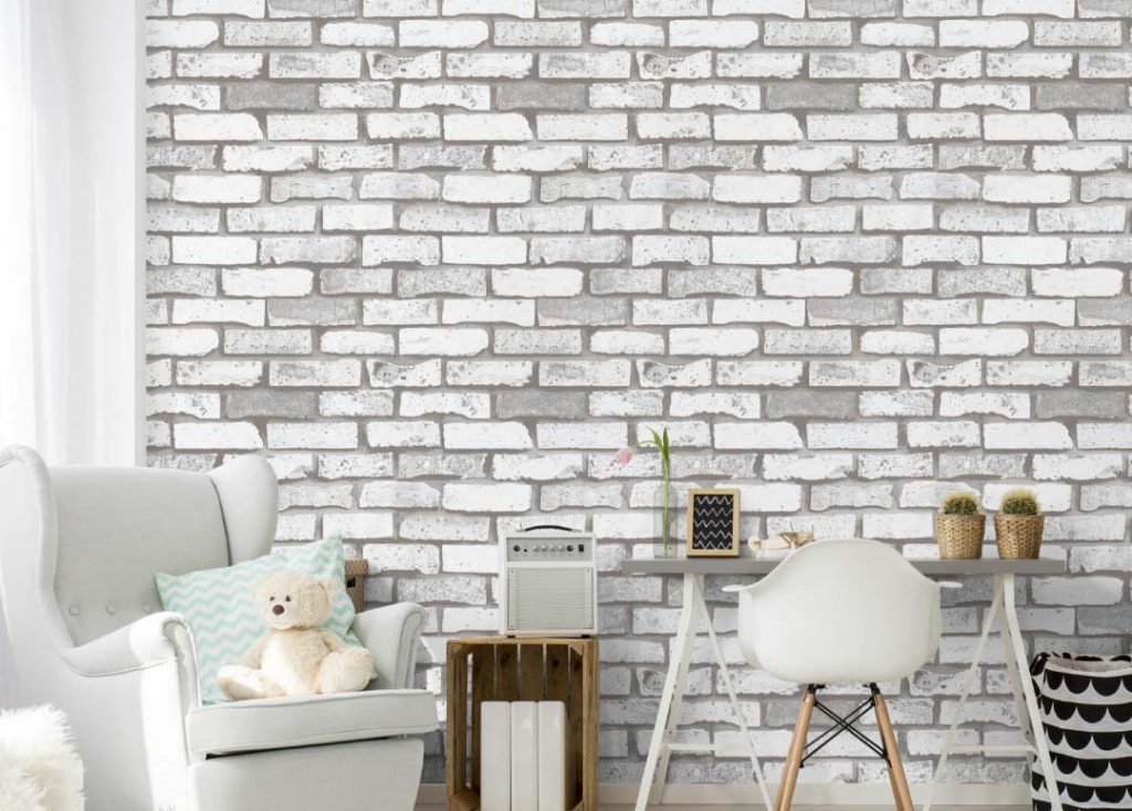 Grey & white brick wallpaper - Call: +254741889754 Wallpaper Kenya.