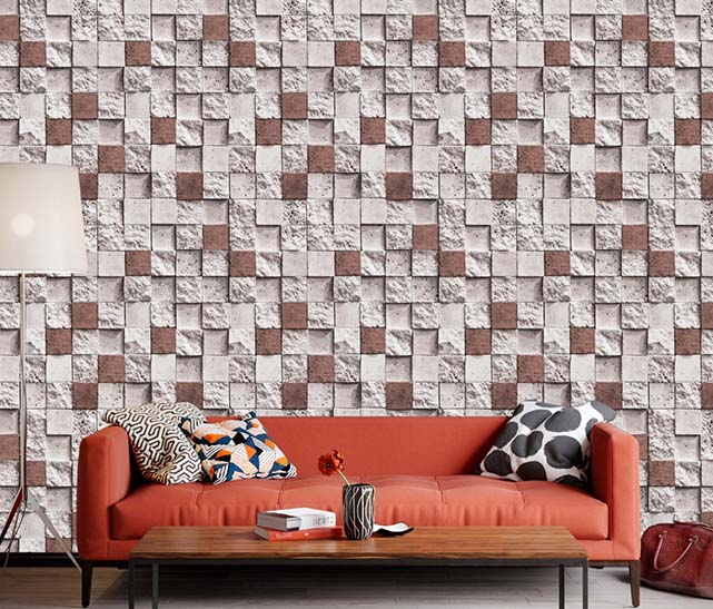 Regular cheap brick wallpaper mural can also be used for home office