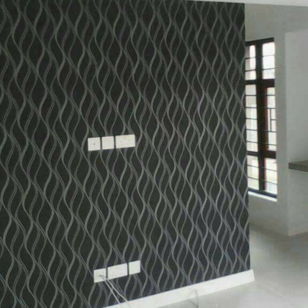 Black & Grey Striped Wallpaper