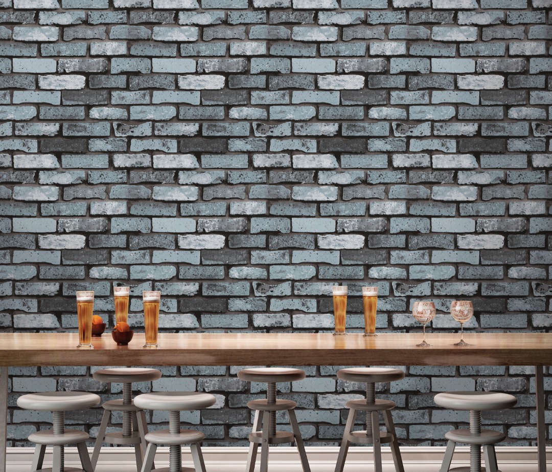 Grey brick wallpaper