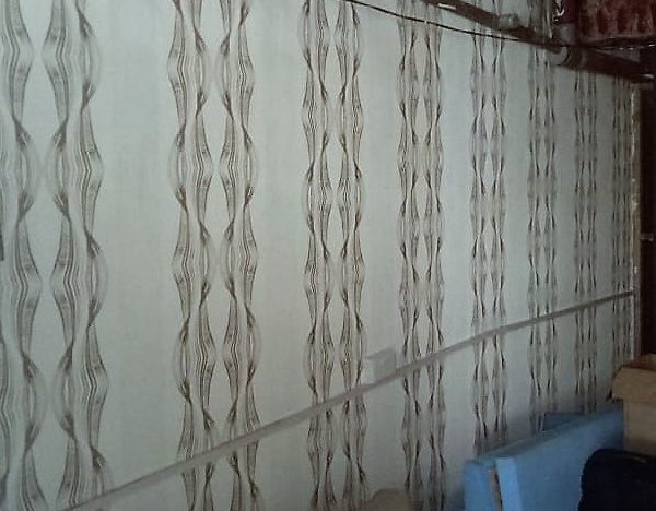 Wallpaper for Kenya Shillings 1500 per half meter by 10 m rolls.