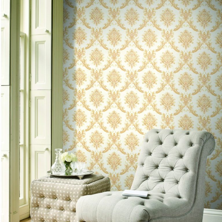 AY-30074 Gold damask wallpaper - Call: +254741889754 Wallpaper Kenya.