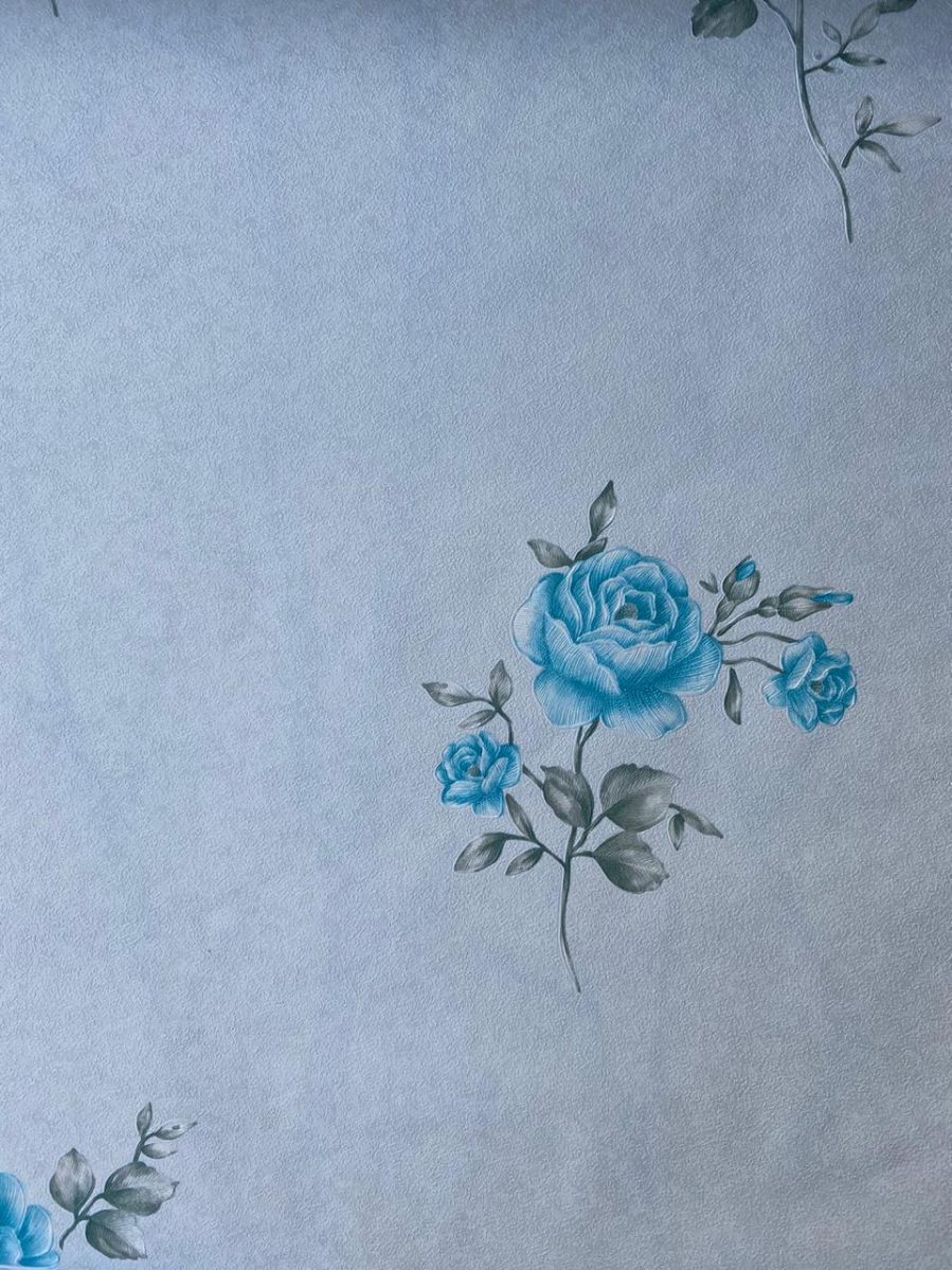 light blue flower wallpaper
