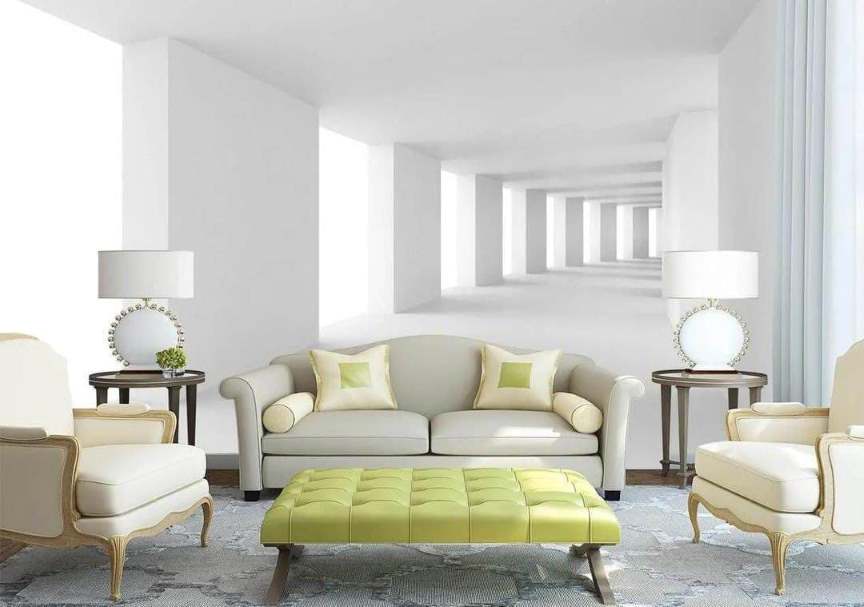 Minimalist Infinite Corridor Living Room 3D Geometric Wallpaper Mural Would you like me to brainstorm alternative descriptive titles or marketing taglines for this wallpaper design? 