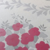 Red floral wallpaper design
