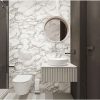Peel and stick, waterproof-marble-Bathroom-wallpaper