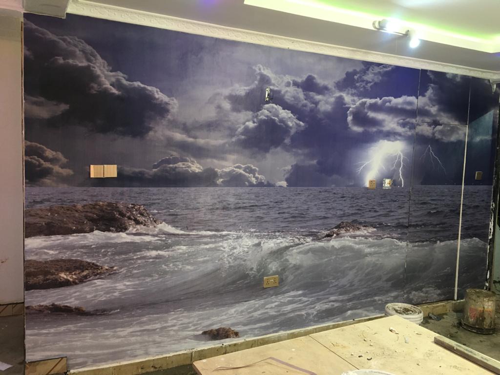 Dark night sky nature wall murals