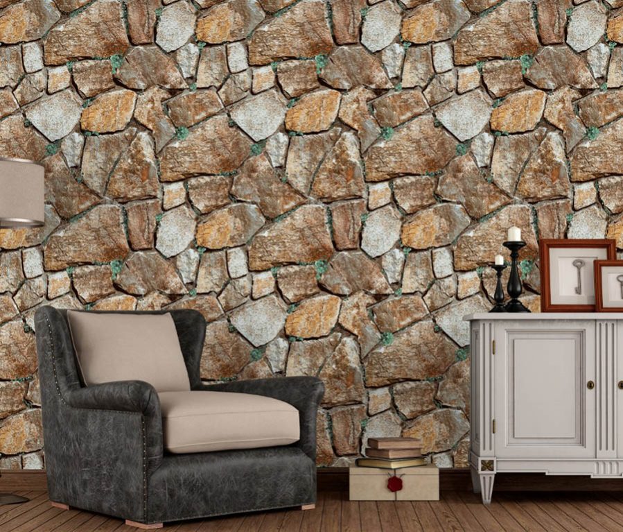 Embossed Brick Wallpaper