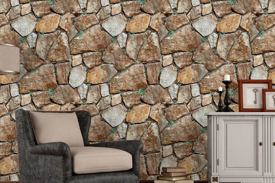 A22-20P55 3d stone wallpaper with repeat patterns