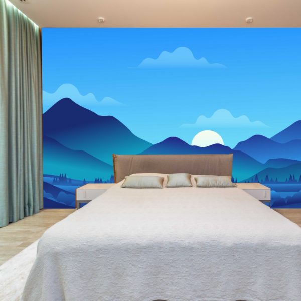 guest room landscape hotel murals design