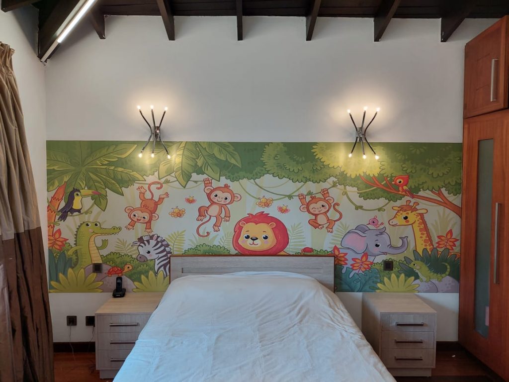 Unisex kids bedroom murals