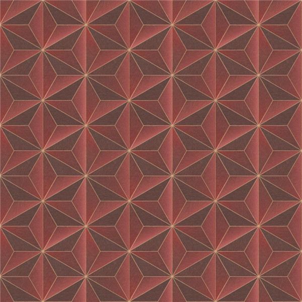 Maroon 3d triangles regular wallpaper design