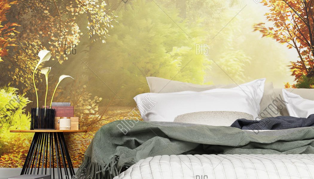 3D Forest Scene Bedroom Wallpaper