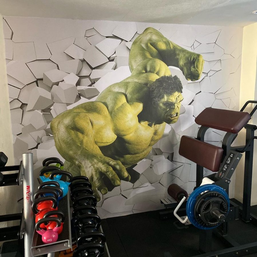 Incredible Hulk Custom Gym Sports Mural at Golden Tulip Hotel, Westlands, Nairobi.