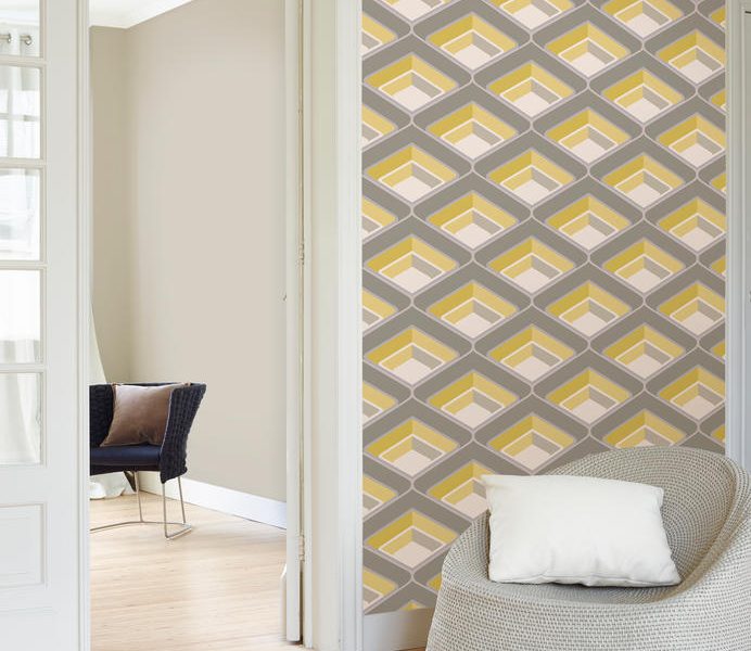 Creating Depth with Geometric Wallpaper