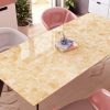 Peel and stick contact paper on dining table