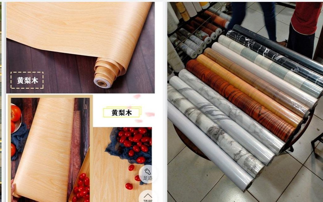 Self-adhesive waterproof and heat resistant contact paper 