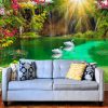 River bed, nature latest in lounge 3d flower wallpaper designs