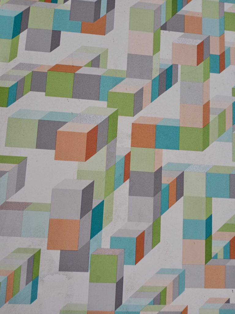 Trending cubes geometric wallpaper design