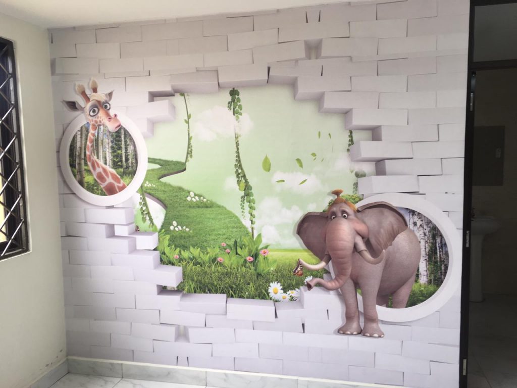 Perspective mural similar to 3d tunnel wallpaper