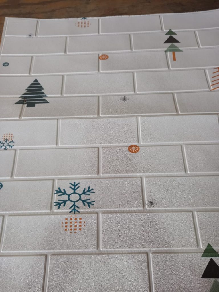 3d-foam-pine-trees-childrens-soundproof-wallpaper