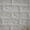 Embossed brick white 3d wallpaper soft foam