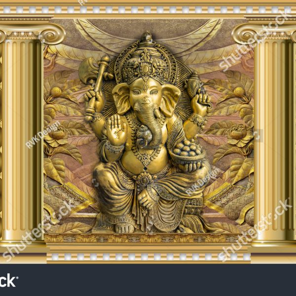 3d Ganesh wallpaper for walls