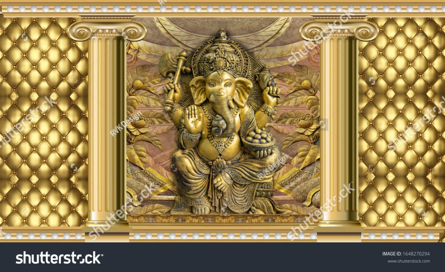 3d Ganesh wallpaper for walls
