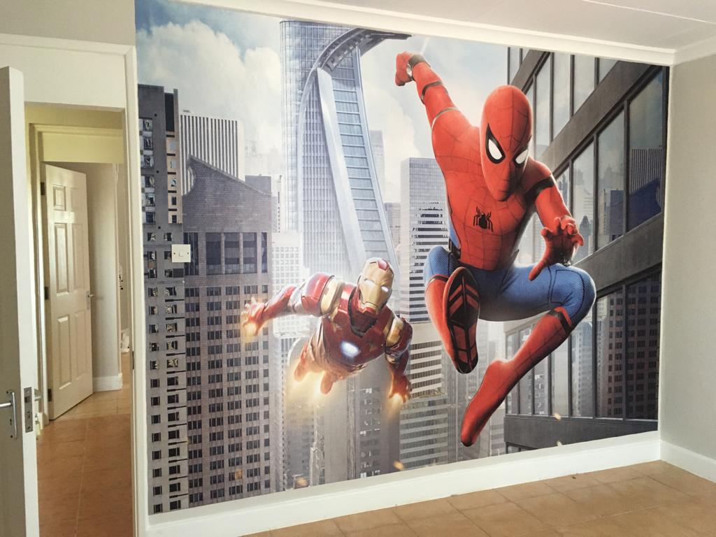 Spiderman super hero home nursery wall mural