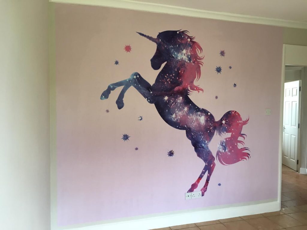 Fine art home nursery horse mural wallpaper 