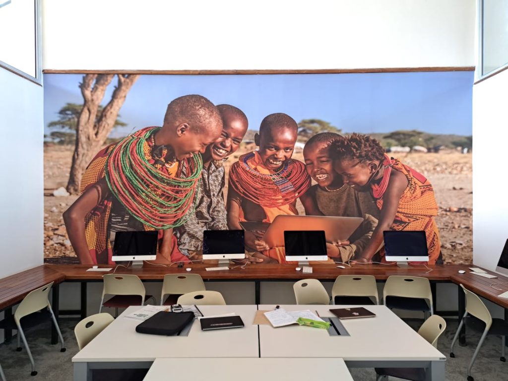 Masai educational, Mpesa Foundation Academy classroom wall wallpaper mural