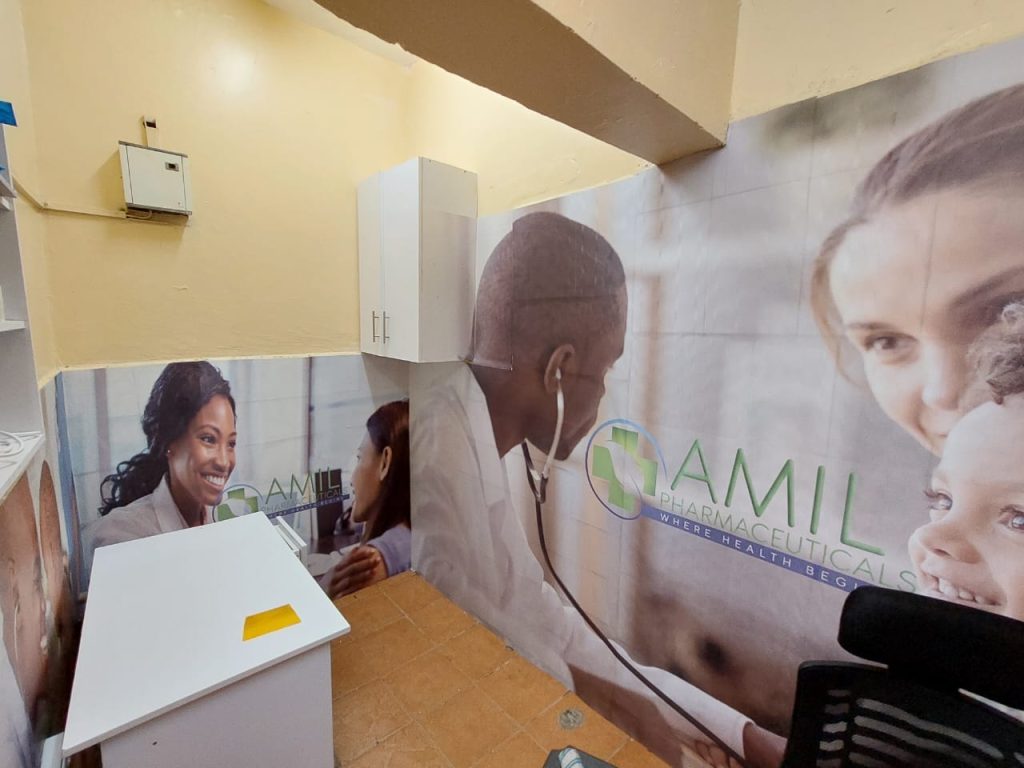 AMIL Pharmaceuticals company personalize corporate wallpaper mural by Wallpaper Kenya. 