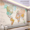 Latest wallpaper designs in world map mural