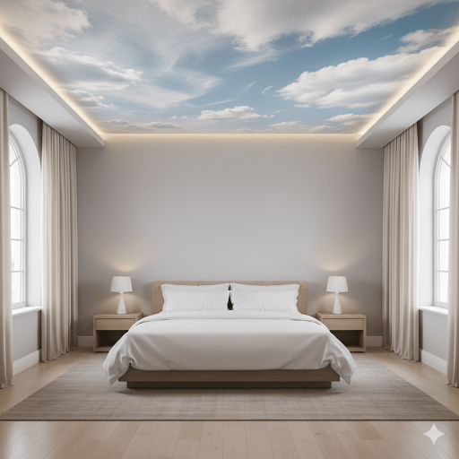 Dreamy Cloudscape Ceiling Wallpaper