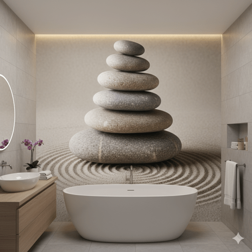 Zen Stone Stack (3D Effect)